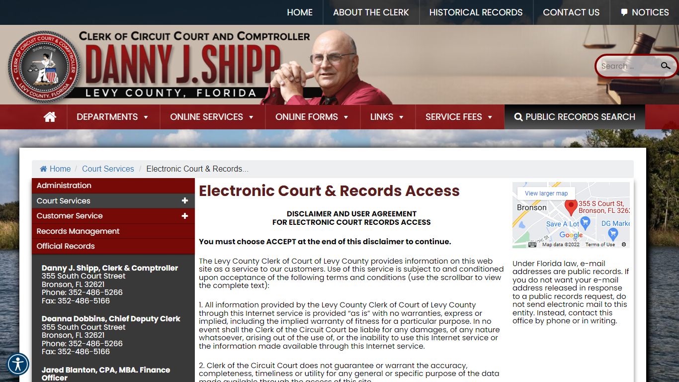 Electronic Court & Records Access – Levy County Clerk of Courts ...